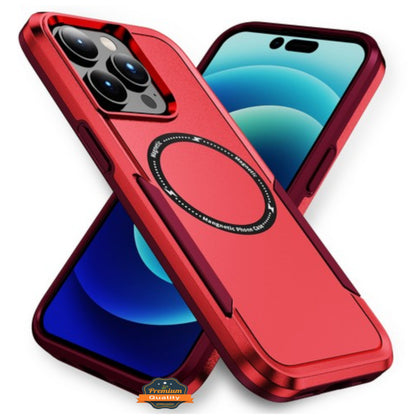 For Apple iPhone 17 Pro Max Heavy Duty Rugged & Dual-Layer Protection and Magnetic Circle Compatible with Magsafe Shockproof Case Cover