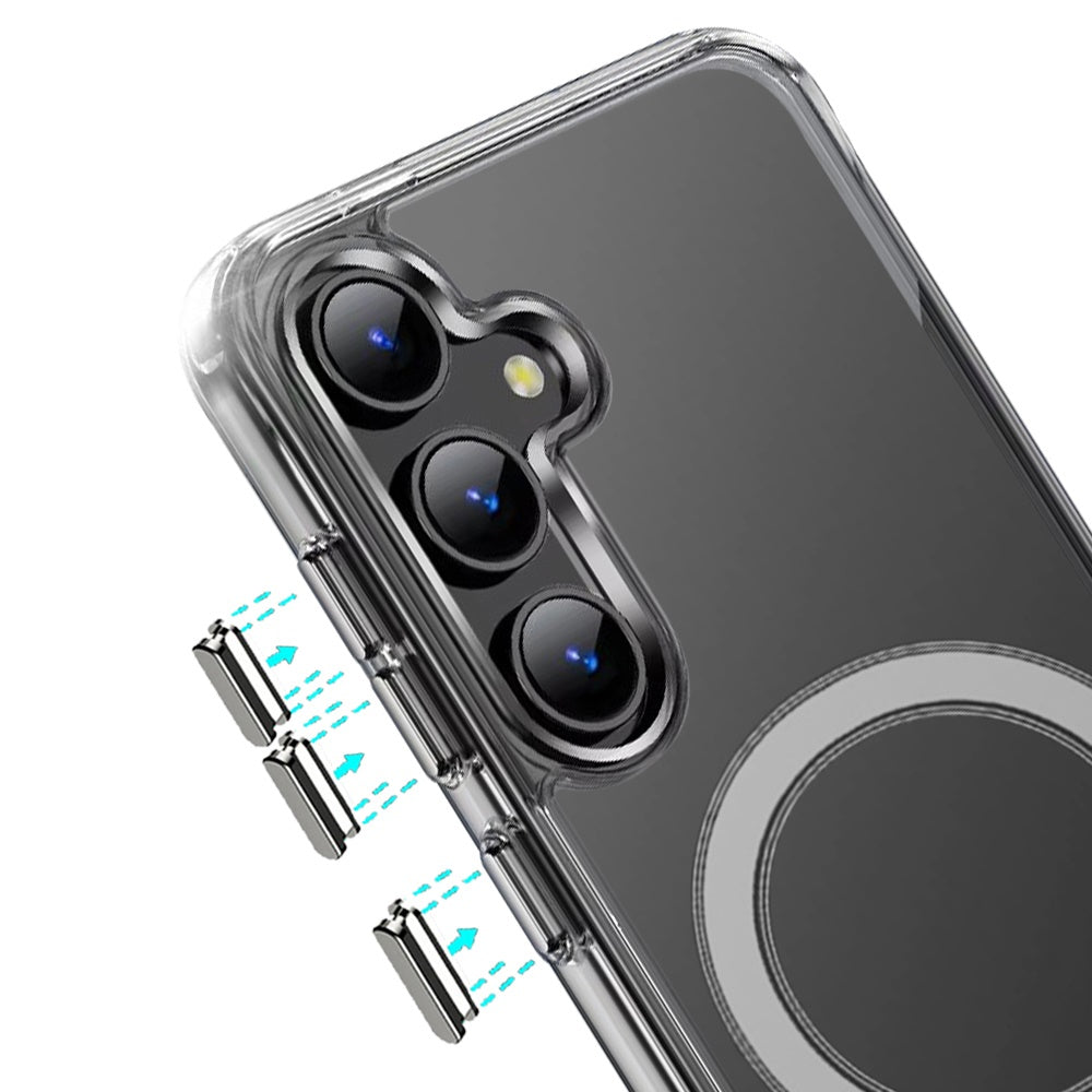 For Apple iPhone 16e Clear Magnetic Case with Built-in Magnets Compatible with MagSafe Slim Soft TPU Bumper Case Cover Transparent