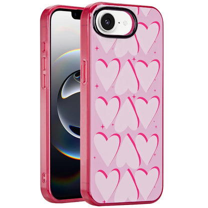 For Apple iPhone 16e Fashion Layer Design Slim IMD TPU Protective, Shockproof Hybrid Stylish Durable Hard PC Case Cover