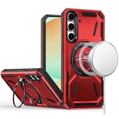 For Samsung Galaxy S24 Ultra Hybrid Magnetic Ring and 360° Rotational Kickstand with MagSafe Compatible, Military Grade Drop Protection Case Cover