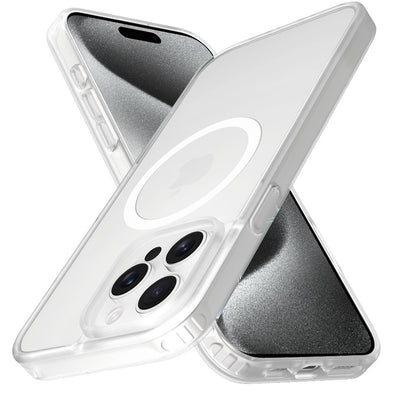 For Apple iPhone 16 Pro (6.3") MagSafe Compatible Case Hybrid Soft TPU Bumper Hard Translucent Matte Back Slim Shockproof Case Cover