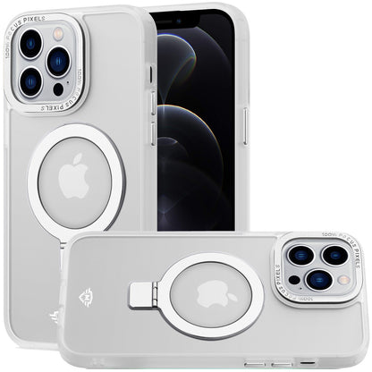 For Apple iPhone 16 Plus (6.7") Premium Magnetic Metal Matte Built-in Compatible with MagSafe Stand Hybrid Shock TPU Case Cover