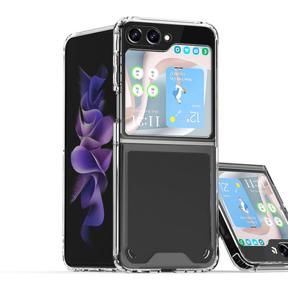 For Samsung Galaxy Z Flip 7 FE Transparent Hybrid Shockproof Hard PC Slim Durable TPU Bumper Protection Case Cover Clear