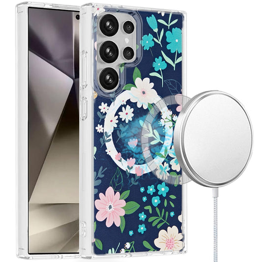 For Samsung Galaxy S25 Ultra Cute Fashion Pattern Design, Durable Shockproof Slim TPU Hard Back, MagSafe Compatible Case Cover