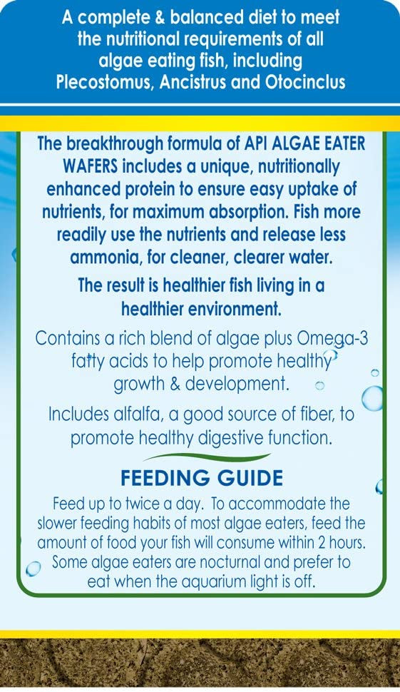 API Algae Eater Sinking Wafers Fish Food [Aquarium Supplies for Aquarium] 6.4 oz