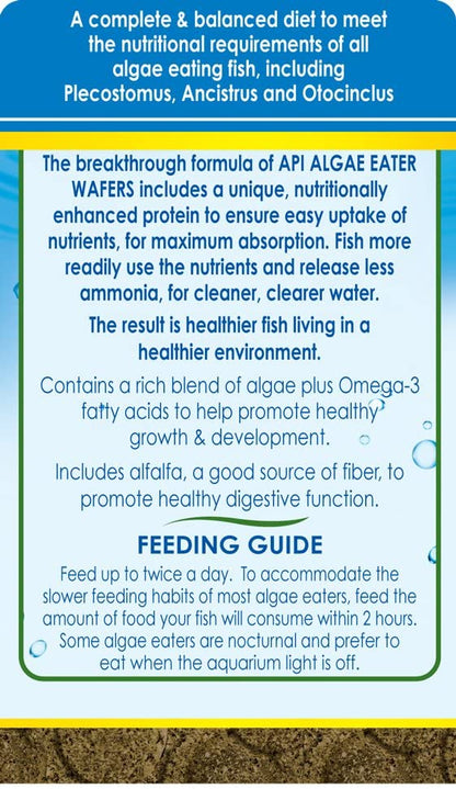 API Algae Eater Sinking Wafers Fish Food [Aquarium Supplies for Aquarium] 6.4 oz