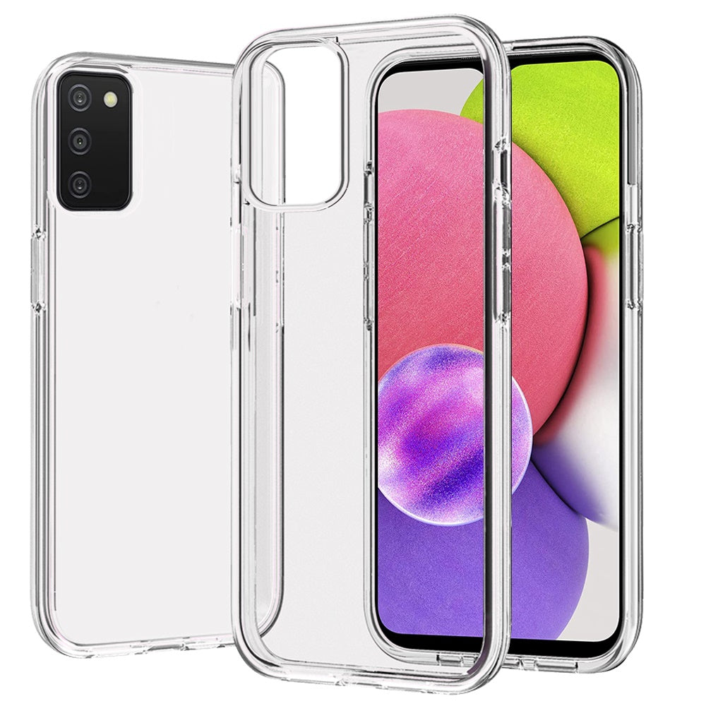 For Samsung Galaxy A17 5G Transparent Shock Absorption PC + TPU Rubber Gel Thick 3mm Hybrid Silicone Slim Fit Back Case Cover Clear