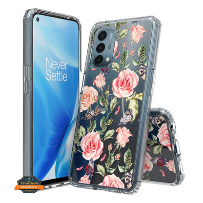 For Apple iPhone 17 AIR Floral Pattern Hybrid Transparent TPU Silicone, Shock Absorption Bumper, Hard Back Slim Case Cover