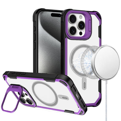 For Apple iPhone 14 Pro Max Magnetic Circle Hybrid with Camera Stand, Compatible with MagSafe, Shockproof Protective Case Cover