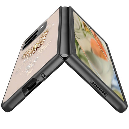 For Google Pixel 10 Pro Fold Diamonds 3D Fashion Bling Sparkly Glitter Ornaments Engraving Hybrid with Ring Kickstand Case Cover