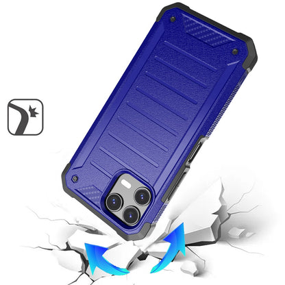 For Cricket Icon 2026 Tough Lined Design Hybrid Shockproof Protective Rugged TPU Hard PC with Durable Grip Case Cover