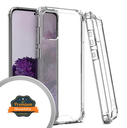 For Samsung Galaxy A16 5G Slim Frame Shockproof Hybrid Rubber Silicone Gummy TPU Clear Hard PC Back Protective Case Cover Transparent