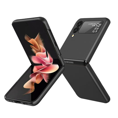 For Samsung Galaxy Z Flip 7 Snap-On Flip Premium Matte Finish Slim Lightweight Protective PC + Rubber TPU Hard Shell Case Cover