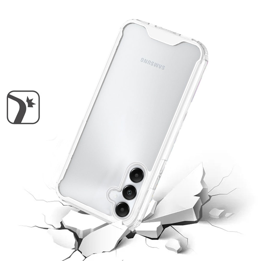 For Apple iPhone SE 4 Clear Colored Shockproof Transparent Hard PC + Rubber TPU Hybrid Bumper Shell Slim Protective Case Cover Clear