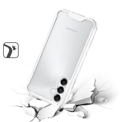 For Samsung Galaxy A26 Clear Colored Shockproof Transparent Hard PC + Rubber TPU Hybrid Bumper Shell Slim Protective Case Cover Clear