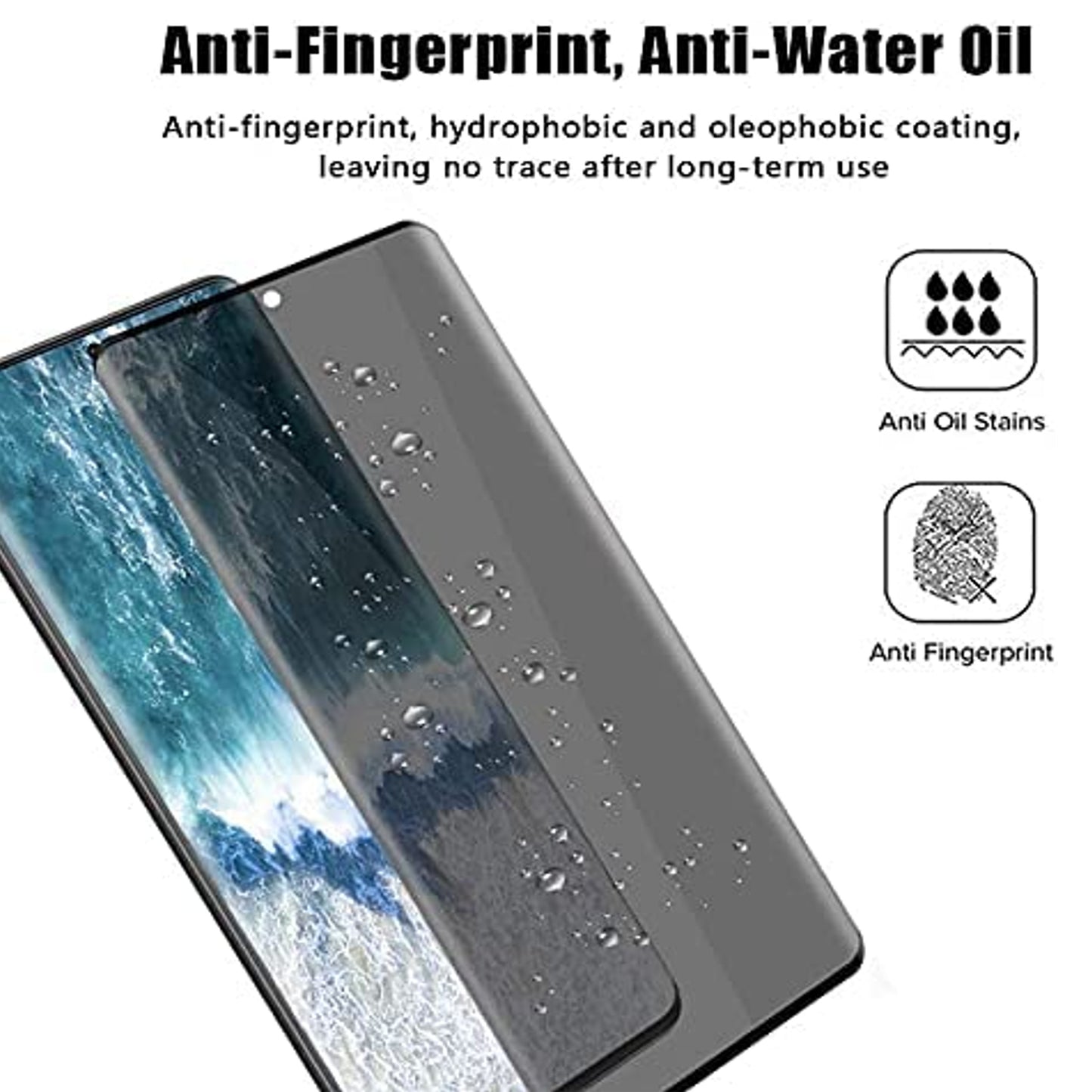 For Gabb Phone 4 Privacy Tempered Glass Screen Protector, 9H Anti-Spy Anti-Peek Protector Black