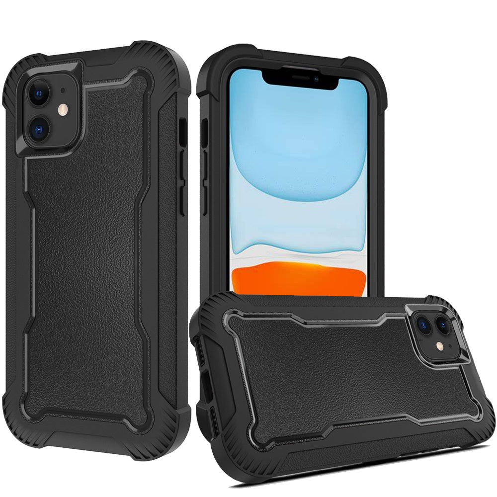 For Apple iPhone 16 Pro (6.3") Tough Hybrid Shockproof Hybrid PC + TPU Bumper Frame Rubber Drop Proof 3in1 Armor Full Body Case Cover