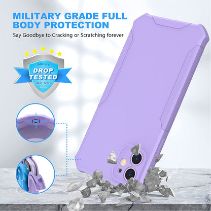 For Samsung Galaxy Xcover 6, Samsung Galaxy Xcover 6 Pro Full-Body Dual Layer Hybrid Case Slim, Drop-Proof TPU Hard PC, Durable Corner Front Bumper Protector Case Cover Purple