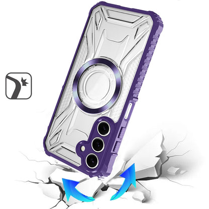 For Samsung Galaxy A17 5G MagSafe Compatible Pattern Clear Transparent Rugged Hybrid Magnetic TPU Shockproof Armor Case Cover