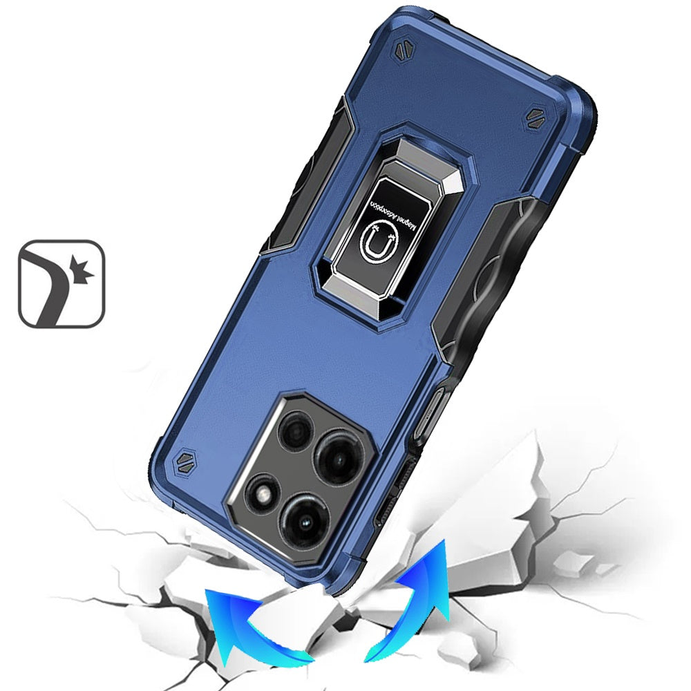 For Motorola Moto G Stylus 5G 2025 Hybrid Stand Magnetic Ring Holder Kickstand Heavy Duty Rugged Drop Silicone & Hard PC Shockproof Case Cover