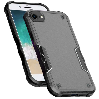 For Apple iPhone 16e Slim Fit Back Hybrid Lightweight Shockproof 2-in-1 Hybrid Hard PC Bumper Frame Armor Protection Case Cover Gray
