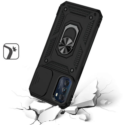 For Samsung Galaxy A26 Hybrid Ring Shockproof with 360° Rotate Ring Kickstand, Camera Lens Protection, Soft Edge Bumper Case Cover
