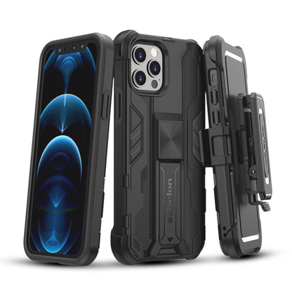 For echelon Reflex Series Case with Holster for iPhone 12 / 12 Pro (6.1) for Apple iPhone 12 (6.1) / 12 Pro (6.1) - Black Black