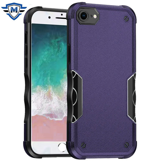 For Apple iPhone 16e Slim Fit Back Hybrid Lightweight Shockproof 2-in-1 Hybrid Hard PC Bumper Frame Armor Protection Case Cover Purple