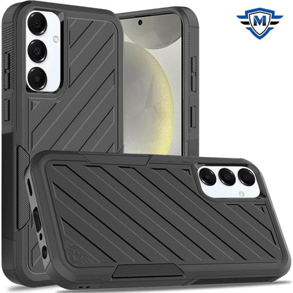 For Samsung Galaxy S25+ /S25 Plus /S24+ Plus Premium Hybrid Rugged lined Shockproof Textured 2-in-1 Non-Slip Hard PC & TPU Non Slip Tough Case Cover