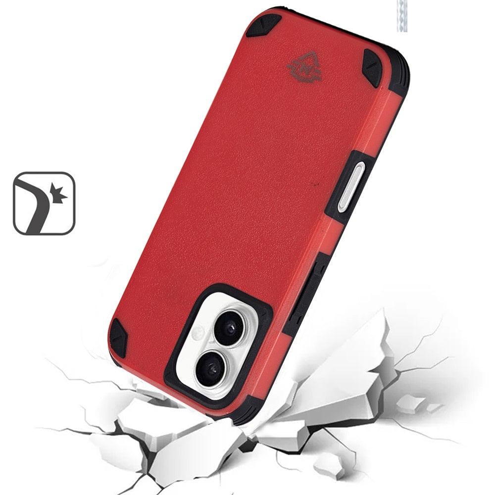 For Apple iPhone 16 (6.1") Heavy Duty Dual-Layer Rugged Protection, Shockproof Protective Tough Magnetic Compatible with MagSafe Case Cover