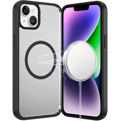 For Samsung Galaxy S25 Ultra Magnetic Circle HQ Transparent Clear TPU Thick 2.0mm Frame Hybrid Shockproof Protector Case Cover