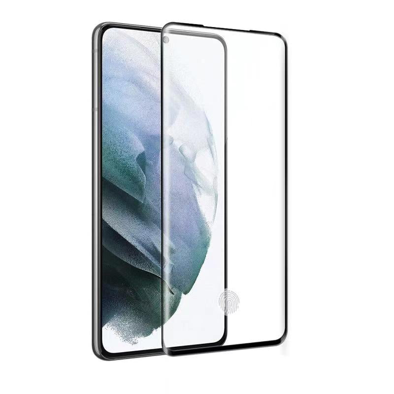For Samsung Galaxy S21 Ultra Tempered Glass Screen Protector Supports Fingerprint Recognition, Case-Friendly, HD Clarity Protector Clear Black
