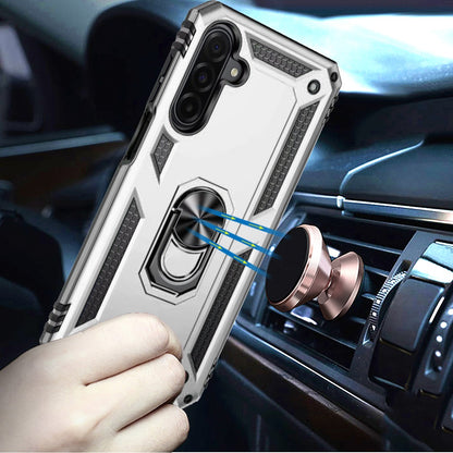 For Samsung Galaxy S25 Fan Edition /Galaxy S25 FE Hybrid Shockproof Durable 360 Degree Rotatable Ring Stand Holder Kickstand Fit Magnetic Car Mount Case Cover
