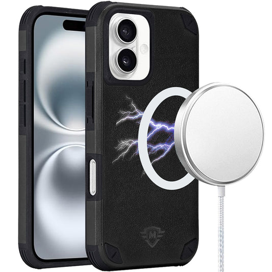 For Apple iPhone 15 Pro Max (6.7") Heavy Duty Dual-Layer Rugged Protection, Shockproof Protective Magnetic Compatible with MagSafe Case Cover