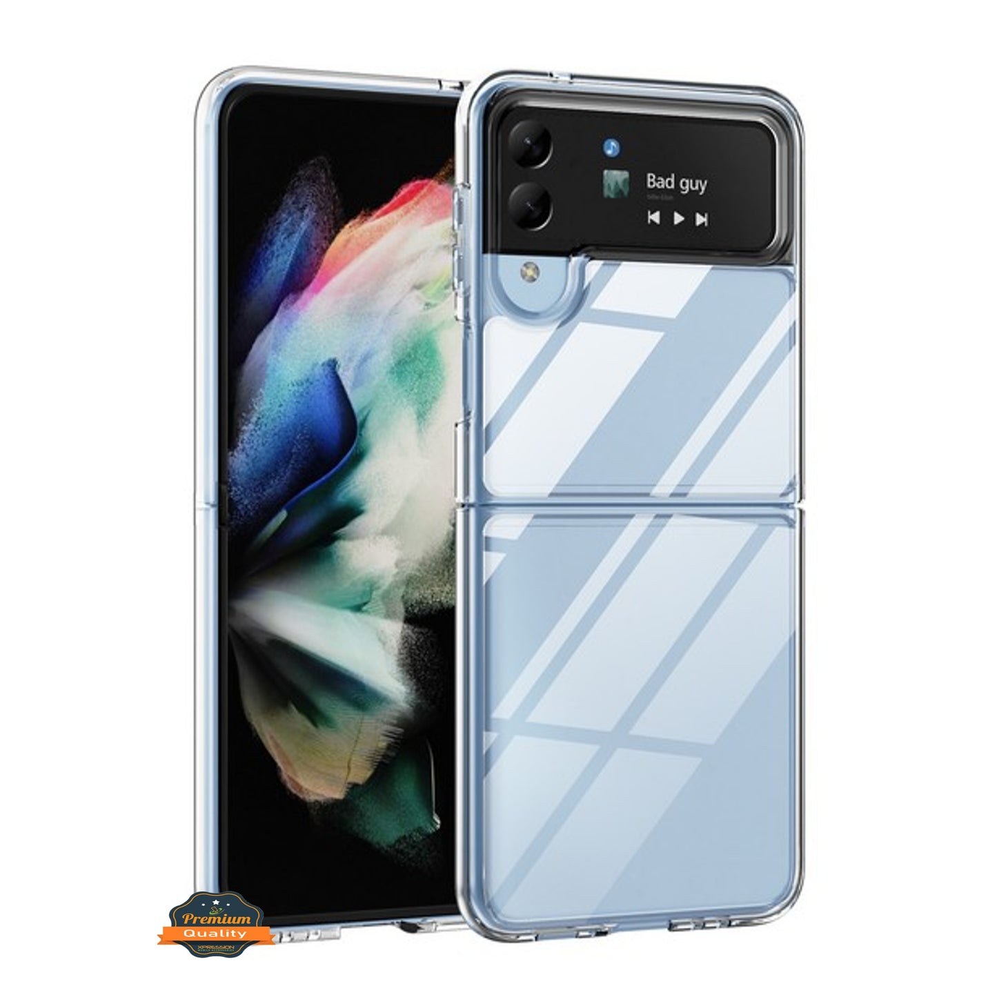 For Motorola Razr+ 2025, Motorola Razr+ Plus (2025) Acrylic Hybrid Clear Hard Back Cover Slim Thin Fit TPU Hard PC with Frame Bumper Protection Case Cover Transparent
