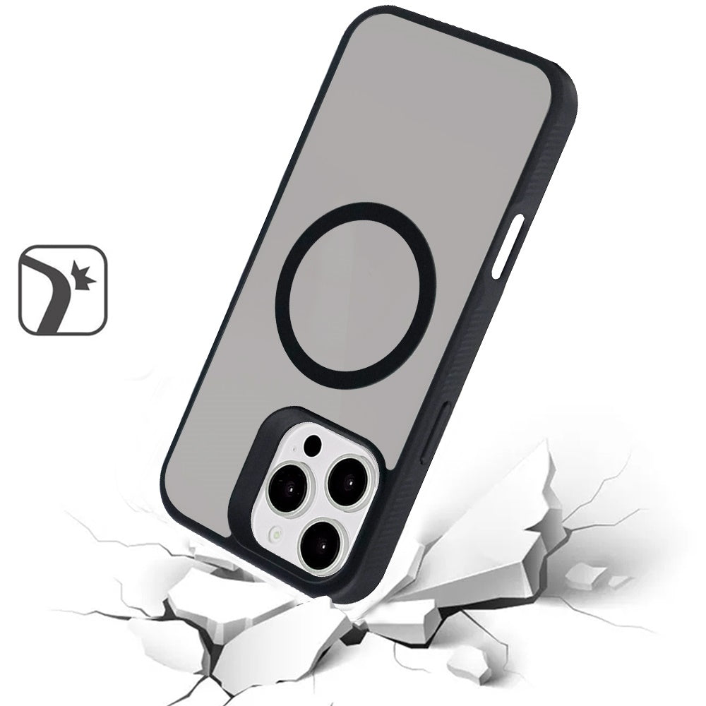 For Apple iPhone 16 Pro Max (6.9") Magnetic Case Hybrid Compatible with MagSafe TPU Slim Fit Shockproof Matte Hard Back Protective Case Cover