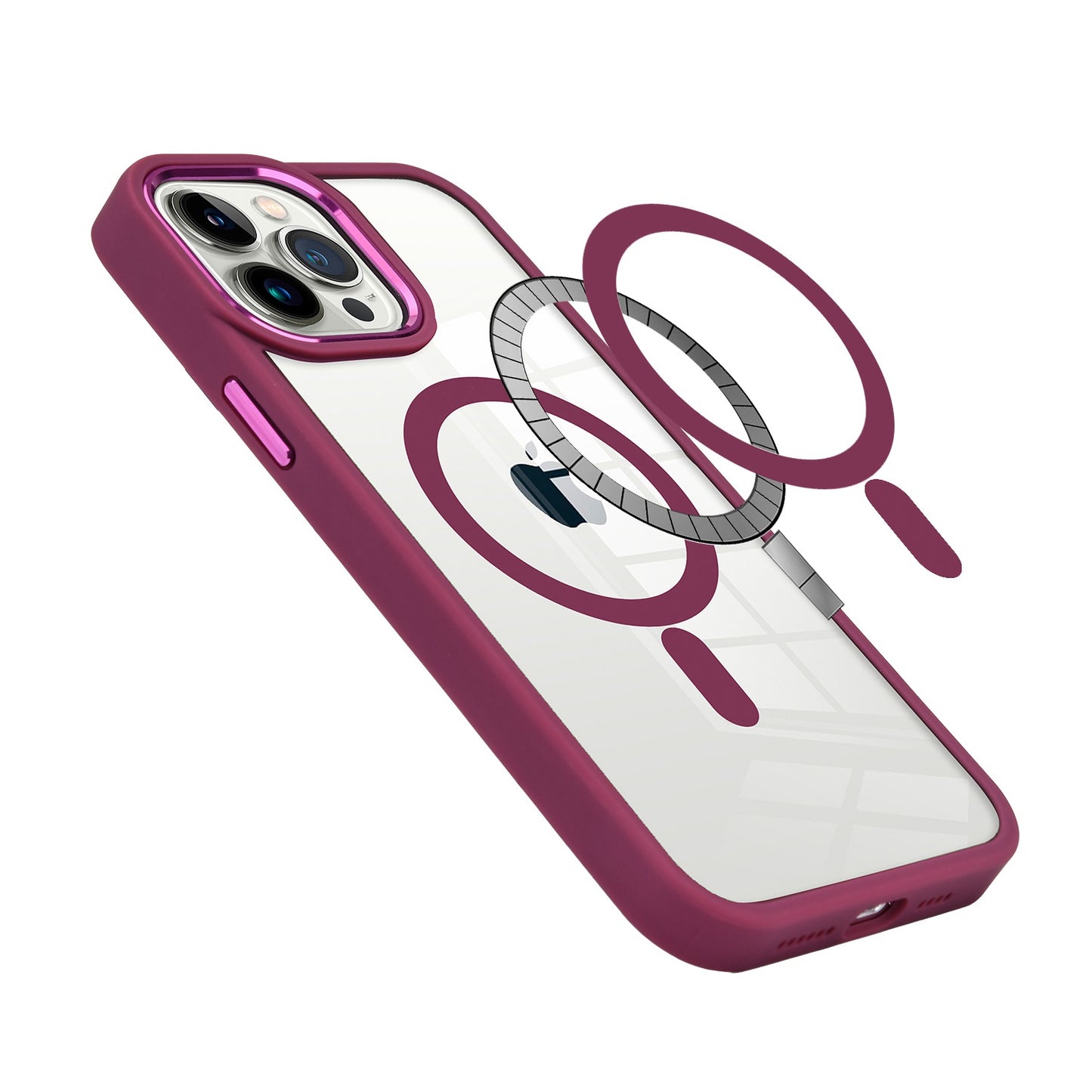 For Samsung Galaxy S25+ /S25 Plus /S24+ Plus MagSafe Compatible Transparent Greatest Clear Acrylic with Color Frame Thick Hybrid TPU Hard Case Cover