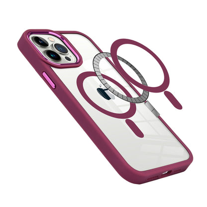 For Samsung Galaxy S25+ /S25 Plus /S24+ Plus MagSafe Compatible Transparent Greatest Clear Acrylic with Color Frame Thick Hybrid TPU Hard Case Cover