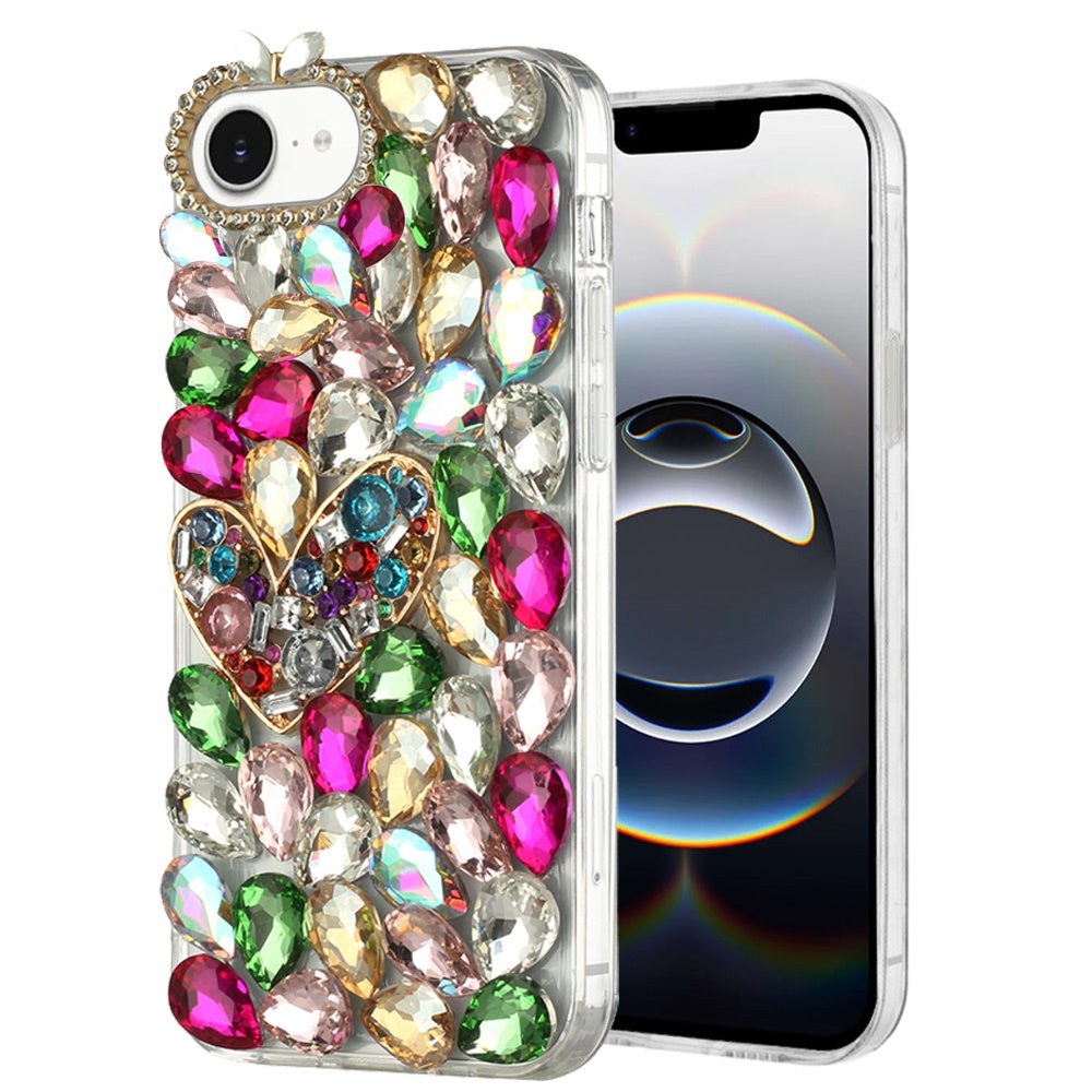 For Samsung Galaxy S25 EDGE Bling Crystal 3D Full Diamonds Luxury Sparkle Rhinestone Hybrid Protective Case Cover