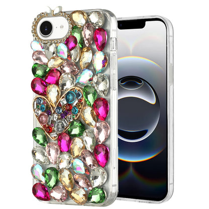 For Samsung Galaxy S25 EDGE Bling Crystal 3D Full Diamonds Luxury Sparkle Rhinestone Hybrid Protective Case Cover