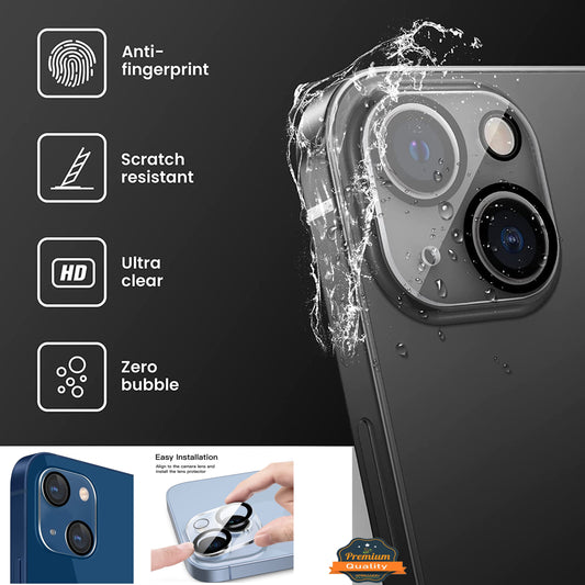 For Apple iPhone 13 Mini Camera Lens Protector – Tempered Glass, Clear, Scratch-Resistant, 9H Hardness Back Camera Protection Protector Clear