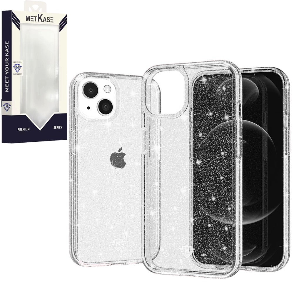 For Apple iPhone 16 (6.1") Premium Glitter Shiny Sparkle Bling [MagSafe Compatible] TPU Rubber Hard PC Back Hybrid Case Cover