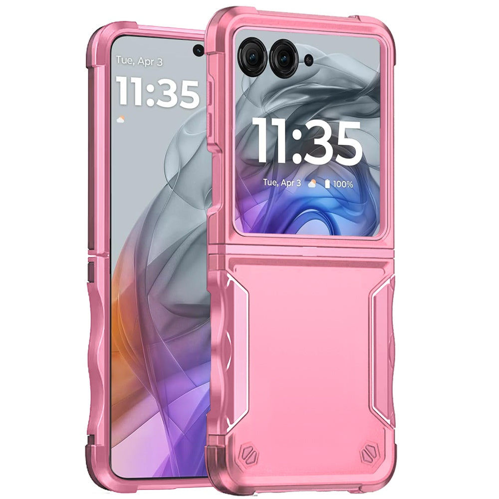 For Motorola Razr 2024 Back Hybrid Slim Fit Thin Lightweight Shockproof Hard PC Bumper Frame 2in1 Armor Protection Case Cover
