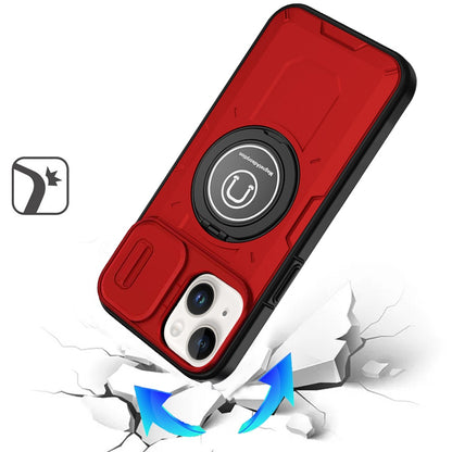 For Apple iPhone 11 Build in Invisible Magnetic Ring Stand with Slide Camera Protector, fit Magnetic Car Mount [Compatible with MagSafe] Case Cover