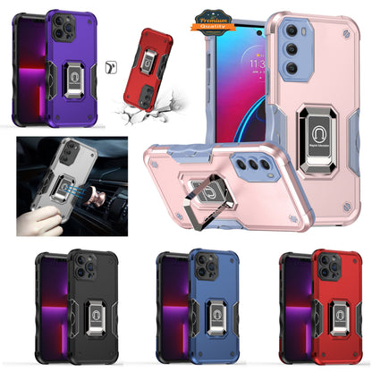 For Samsung Galaxy A36 Hybrid Stand Magnetic Ring Holder Kickstand Heavy Duty Rugged Drop Silicone & Hard PC Shockproof Case Cover