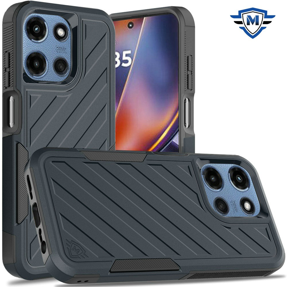 For Motorola Moto G Stylus 5G 2025 Premium Hybrid Rugged lined Shockproof Textured 2-in-1 Non-Slip Hard PC & TPU Non Slip Tough Case Cover