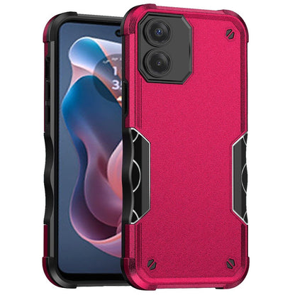 For Apple iPhone 16e Slim Fit Back Hybrid Lightweight Shockproof 2-in-1 Hybrid Hard PC Bumper Frame Armor Protection Case Cover Hot Pink