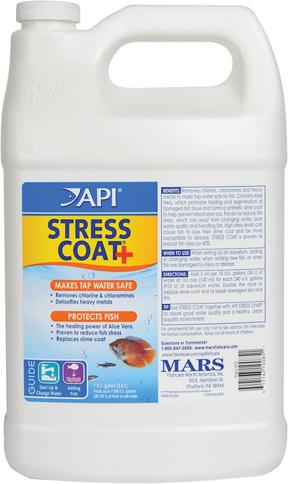 API Stress Coat + Fish and Tap Water Conditioner [Aquarium Supplies] 2 gallon (2 x 1 gal)