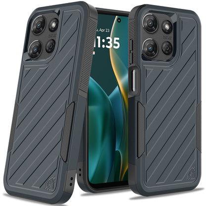 For Motorola Moto G Stylus 5G 2025 Hybrid lined shockproof dual layer Rugged 2in1 Hard PC & Silicone TPU Non Slip Textured Tough Armor Case Cover