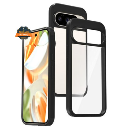 For Google Pixel 10 Pro XL Crystal HD Clear Back Hybrid Case TPU Bumper Frame Slim Shockproof Hard Defender Case Cover